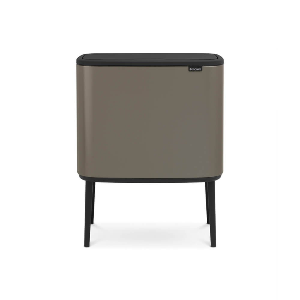 An image of Bo Touch Bin With 1 Inner Bucket, 36 Litre - Platinum