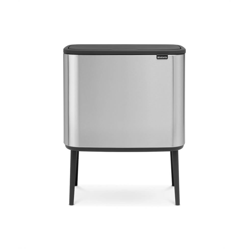 An image of Bo Touch Bin With 1 Inner Bucket, 36 Litre - Matt Steel