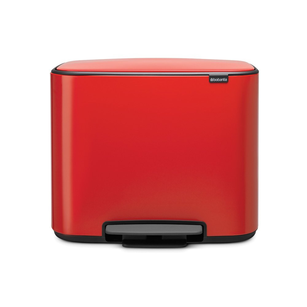 An image of Bo Pedal Bin With 1 Inner Bucket, 36 Litre - Passion Red