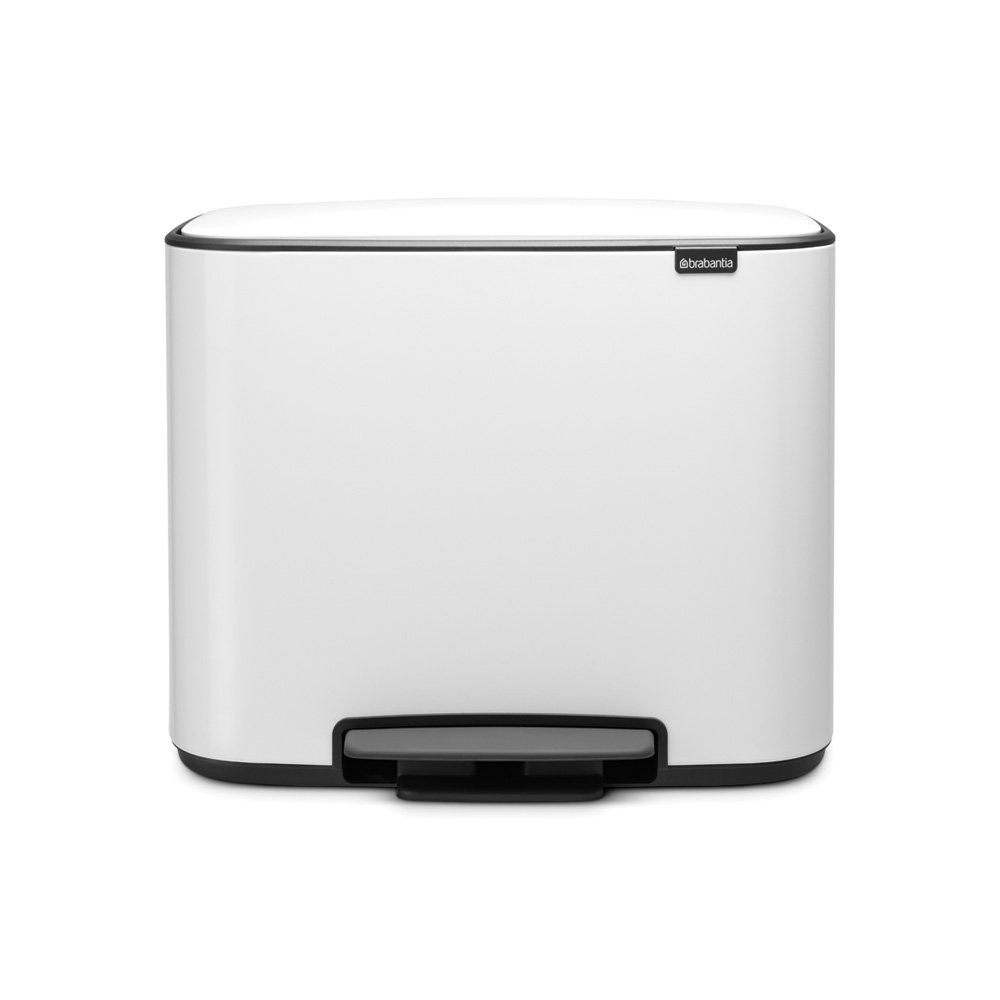 An image of Bo Pedal Bin With 2 Inner Buckets, 11 + 23 Litre - White